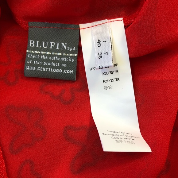 BLUGIRL FOLIES, Tank Top, Pleated Bottom, Butterfly Pattern, Size 6 - Picture 11 of 13